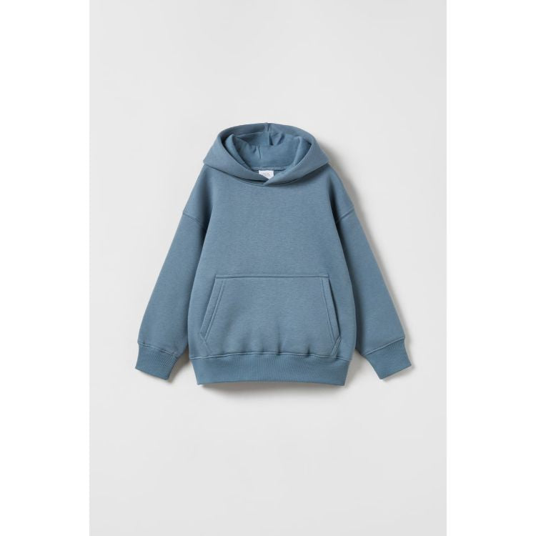 ZR Boys Basic Fleece Hoodie Mid Blue